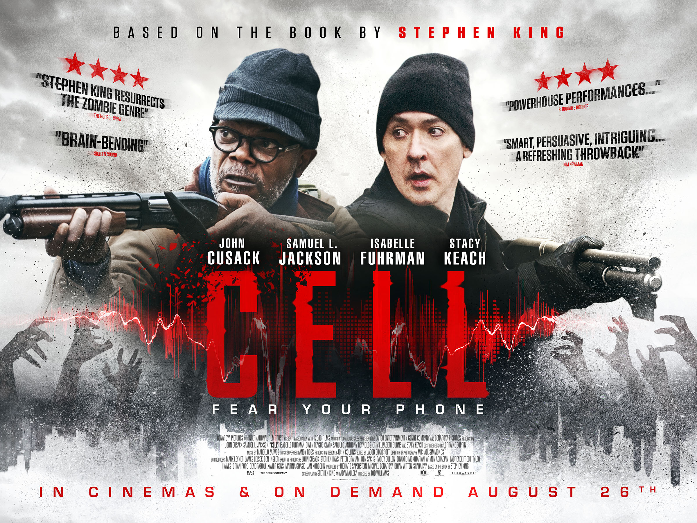 Cell, filme baseado em livro de Stephen King tem novo poster revelado