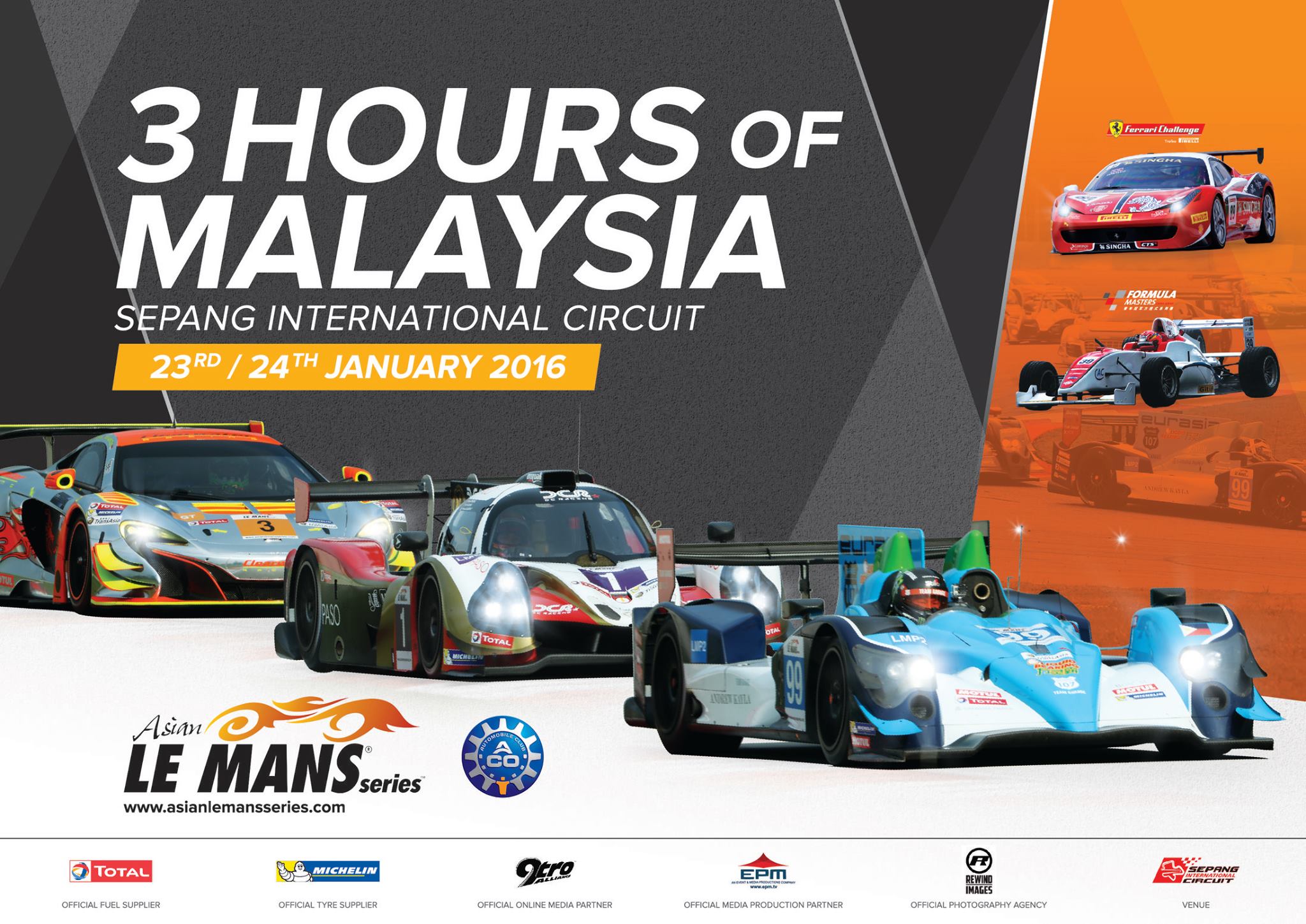 Asian Le Mans Series com 20 carros para etapa da Malásia