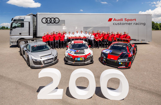 Audi comemora 200 R8 LMS GT3 produzidos