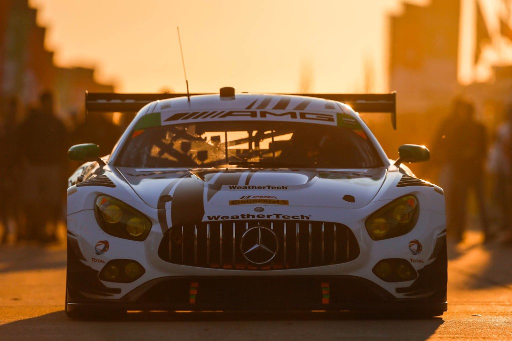 Mercedes faz dobradinha na classe GTD. (Foto: IMSA)