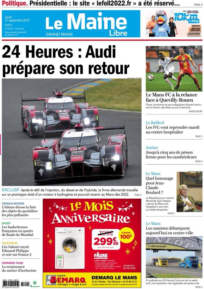 Audi pode voltar a competir em Le Mans