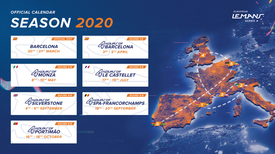 European Le Mans Series e Le Mans Cup divulgam calendários para temporada 2020