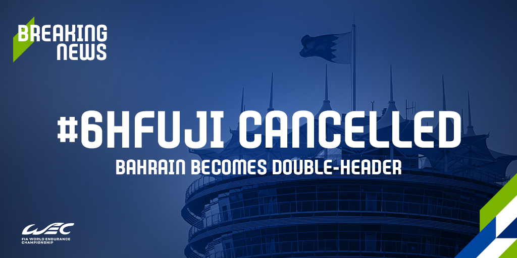 Etapa de Fuji do Mundial de Endurance é cancelada