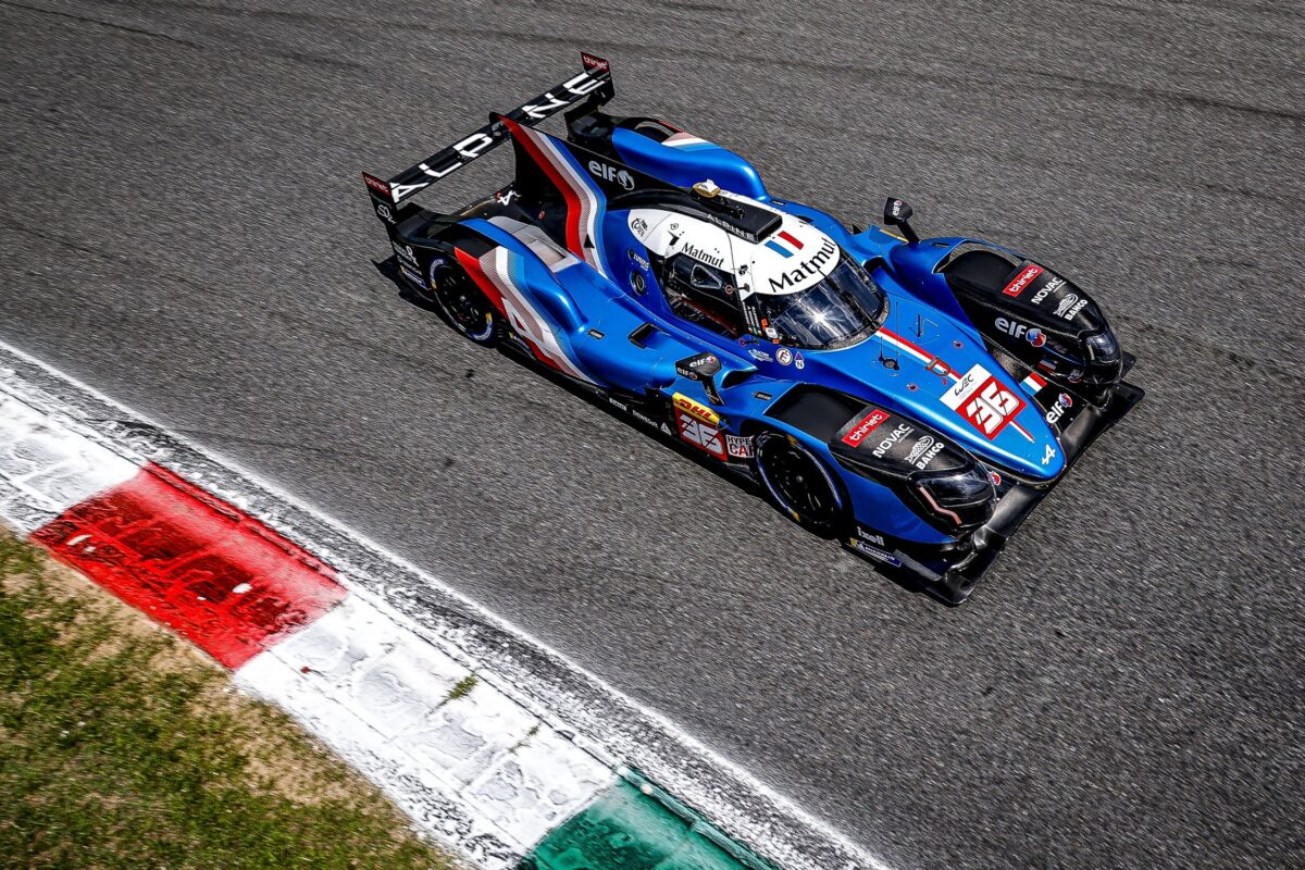 Alpine mais lenta durante testes para Le Mans