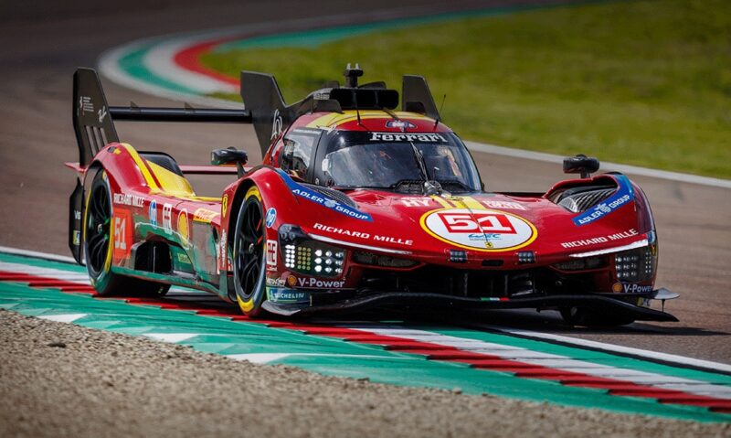 Ferrari faz dobradinha durante a classificação em Ímola pelo WEC; Valentino Rossi faz história na LMGT3